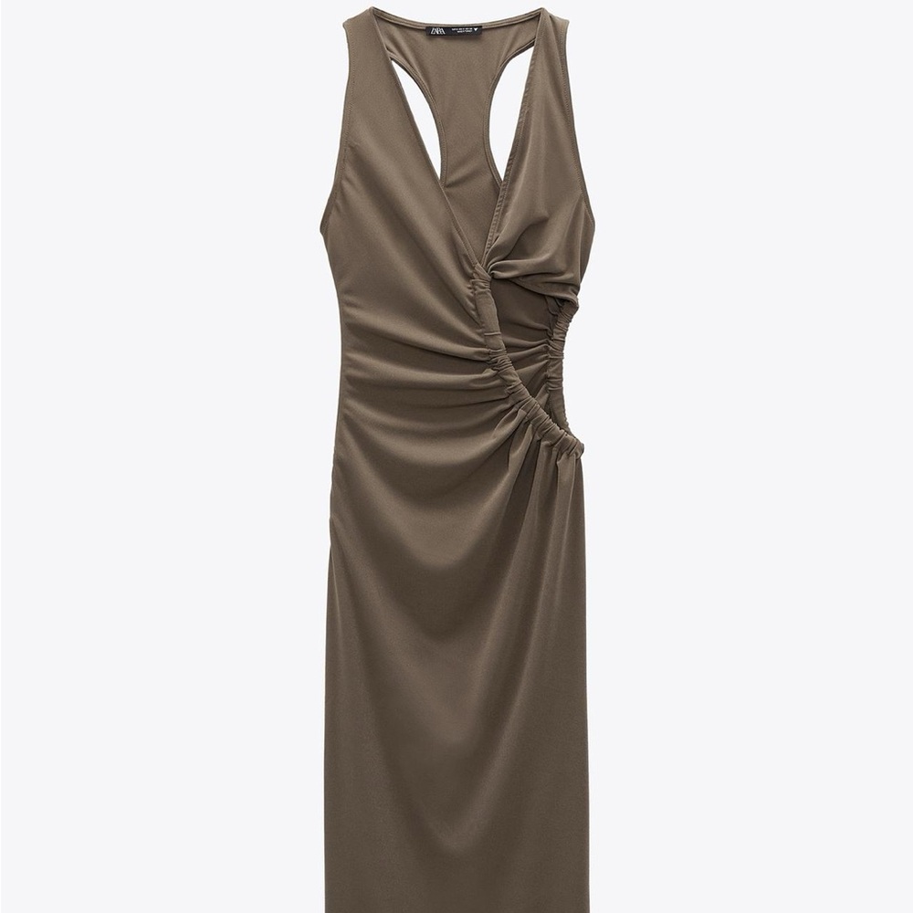 Cut-out Brown Zara Dress